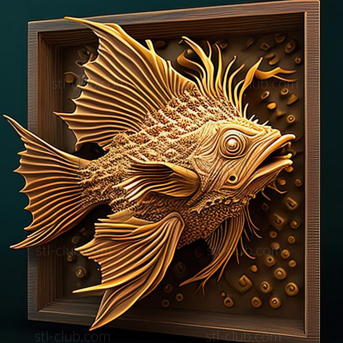 3D model st Star ancistrus fish (STL)